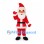 Santa Claus Mascot Costume with Red Suit and Pointed Hat