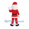 Santa Claus Mascot Costume with White Beard and Red Coat