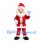 Santa Claus Mascot Costume with White Beard and Red Coat