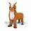 Horse Mascot Costume in Brown with Four-Legged Body and White Mane