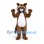 Raccoon Mascot Costume in Brown with Striped Tail and White Belly