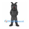 Werewolf Mascot Costume in Dark Gray with Red Nose and Fangs
