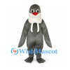 Walrus Mascot Costume in Gray with White Muzzle and Long Tusks