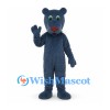 Panther Mascot Costume in Dark Blue with Green Eyes