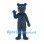 Panther Mascot Costume in Dark Blue with Green Eyes