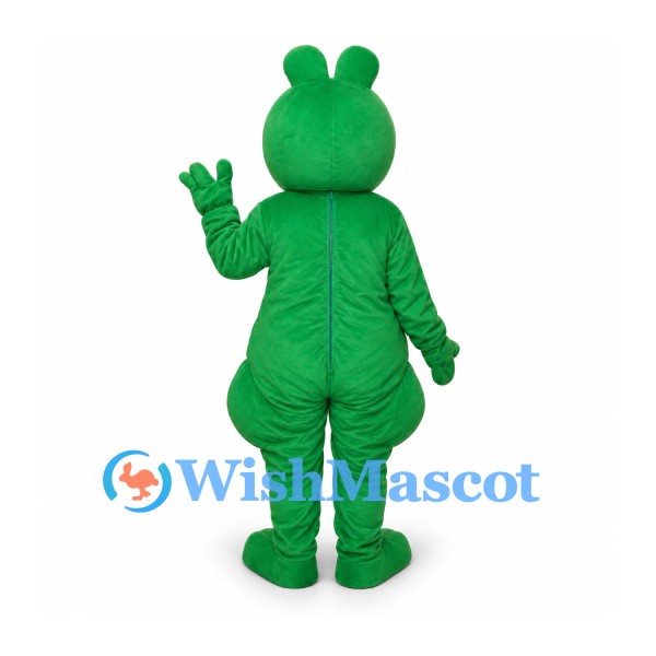 Frog Mascot Costume in Green with White Belly
