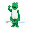 Frog Mascot Costume in Green with White Belly