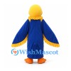 Owl Mascot Costume in Blue and Yellow with Broad Wings