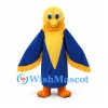 Owl Mascot Costume in Blue and Yellow with Broad Wings