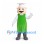 Chef Mascot Costume with White Hat and Green Apron