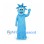 Statue of Liberty Mascot Costume in Blue with Spiked Crown and Robe
