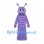 Caterpillar Mascot Costume in Purple with Segmented Body and Antennae