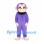 Monkey Mascot Costume in Purple with Cream Face and Hands