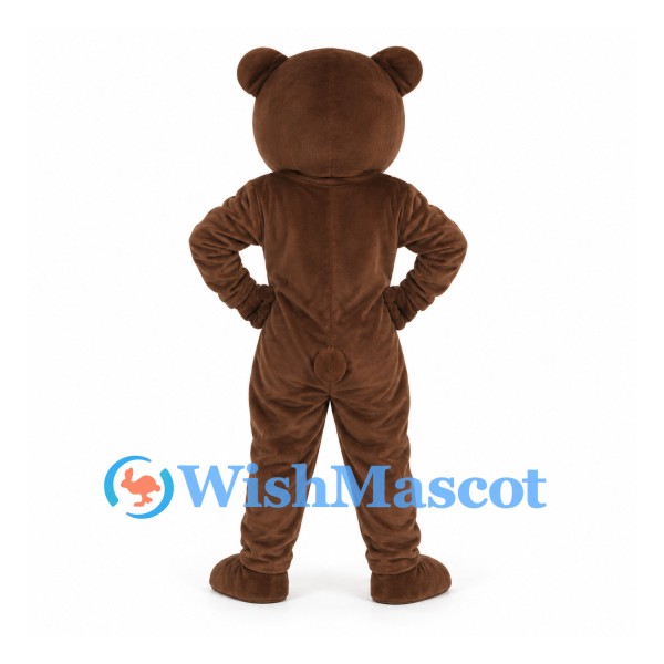 Bear Mascot Costume in Dark Brown with Buck Teeth