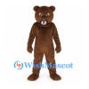 Bear Mascot Costume in Dark Brown with Buck Teeth