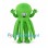 Octopus Mascot Costume in Green with Hanging Tentacles