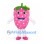 Strawberry Mascot Costume in Pink with White Seeds and Green Leaves