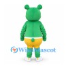Bear Mascot Costume in Green with Yellow Briefs