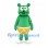 Bear Mascot Costume in Green with Yellow Briefs
