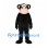 Chimpanzee Mascot Costume in Black with Cream Muzzle
