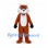 Tiger Mascot Costume in Orange with Black Stripes and White Belly