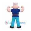 Sailor Mascot Costume with White Cap and Blue Shirt