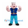 Sailor Mascot Costume with White Cap and Blue Shirt