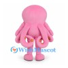 Octopus Mascot Costume in Pink with Curling Tentacles