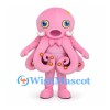 Octopus Mascot Costume in Pink with Curling Tentacles