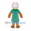 Eyeball Mascot Costume with Green Shirt and Brown Limbs