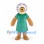 Eyeball Mascot Costume with Green Shirt and Brown Limbs