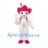 Space Character Mascot Costume in White with Pink Head and Shoes