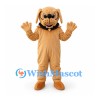 Dog Mascot Costume in Tan with Black Muzzle Guard