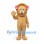 Lion Mascot Costume in Tan with Brown Mane