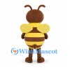 Bee Mascot Costume in Yellow and Brown with Wings