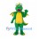 Dragon Mascot Costume in Green with Yellow Wings and Belly