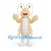 Lobster Mascot Costume in Cream with Large Claws and Long Antennae