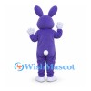 Rabbit Mascot Costume in Purple with White Belly