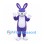 Rabbit Mascot Costume in Purple with White Belly
