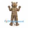 Leopard Mascot Costume with Spotted Fur and Long Tail