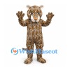 Leopard Mascot Costume with Spotted Fur and Long Tail