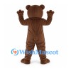 Bear Mascot Costume in Brown with Open Mouth and Large Paws