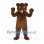 Bear Mascot Costume in Brown with Open Mouth and Large Paws