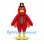 Turkey Mascot Costume in Red with Black Top Hat and Green Tie