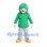 Boy Mascot Costume with Green Hooded Jacket and Gray Pants