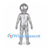 Alien Mascot Costume in Silver with Large Black Eyes