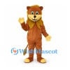 Lion Mascot Costume in Brown with Golden Mane