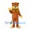Lion Mascot Costume in Brown with Golden Mane