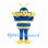 Bee Mascot Costume in Blue and Yellow with Wings