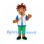 Boy Mascot Costume with Spiky Brown Hair and Green Pants